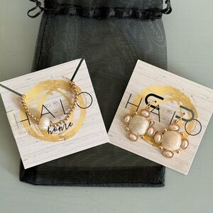 Matching necklace and earrings